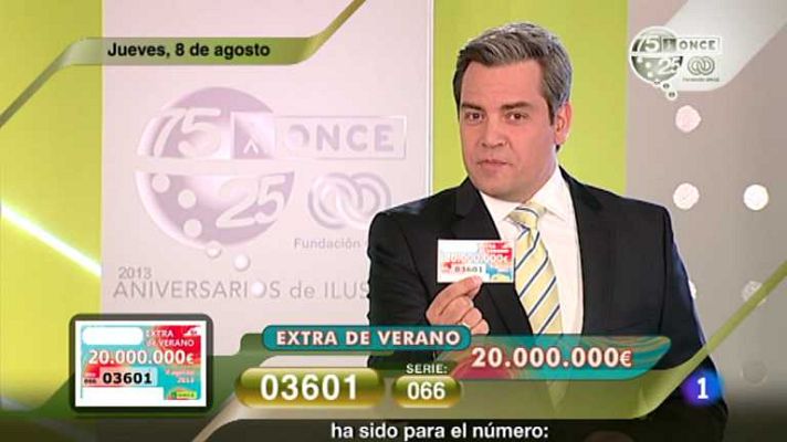 Sorteos ONCE - Sorteo ONCE - 08/08/13