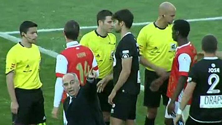 Telediario 1 - Una grabación reafirma la denuncia del Girona