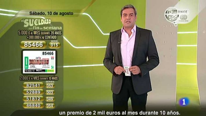 Sorteos ONCE - Sorteo ONCE - 10/08/13