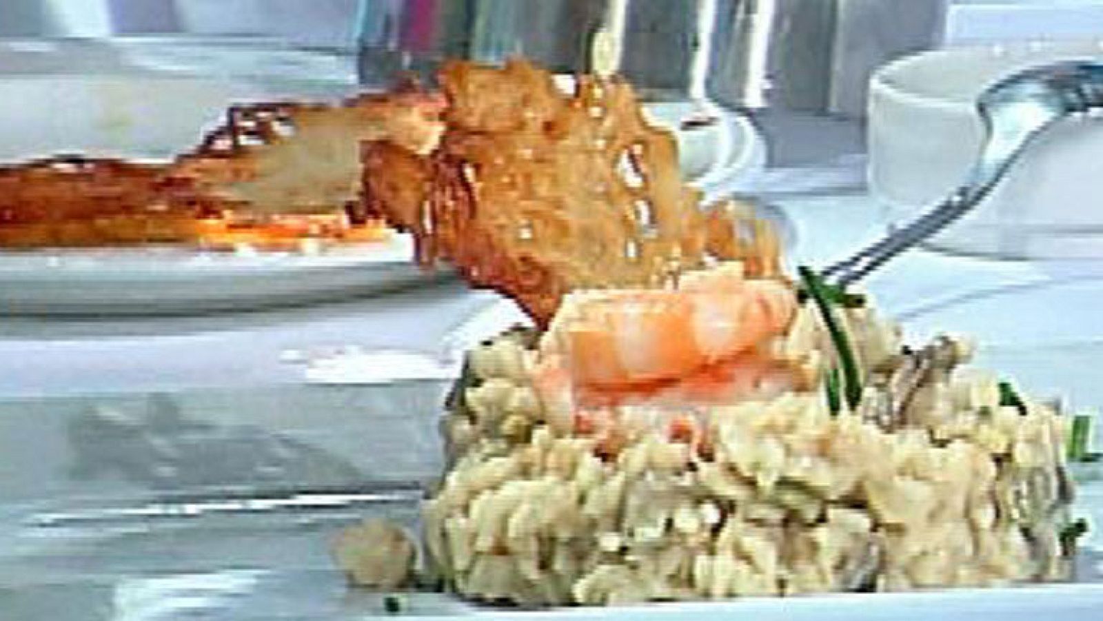 Arroz cremoso con setas, gambón y aceite de trufa