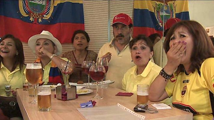 Telediario 1 - El Ecuador-España se vivió con pasión por la comunidad ecuatoriana de España