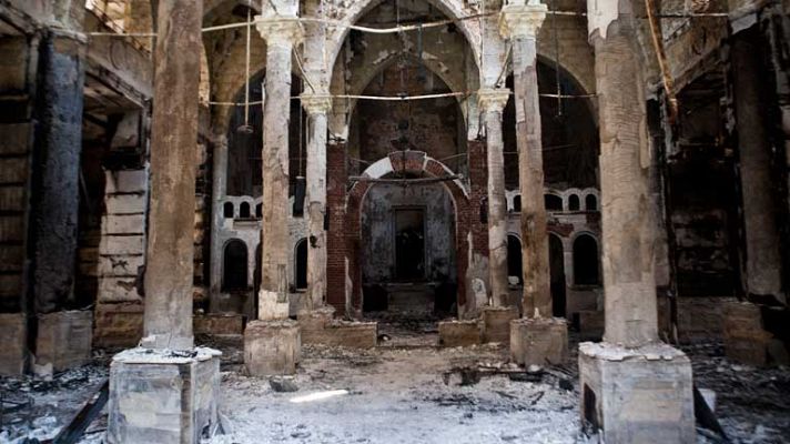 Telediario 1 - Ataques a iglesias coptas