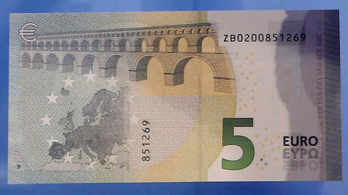 Telediario 1 - Billetes nuevos de cinco euros