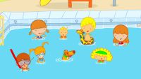 Mya Go va a la piscina