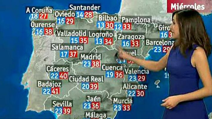 El tiempo - Mucho calor en el centro y mitad oeste peninsular