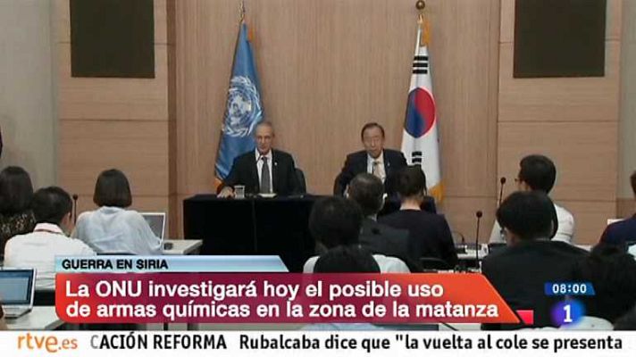 Telediario 1 - Telediario - 8 horas - 26/08/13