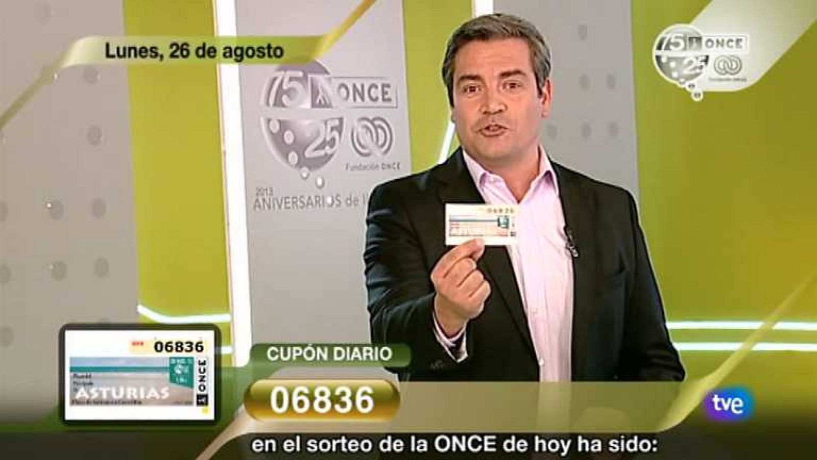 Sorteo ONCE - 26/08/13 - Ver ahora