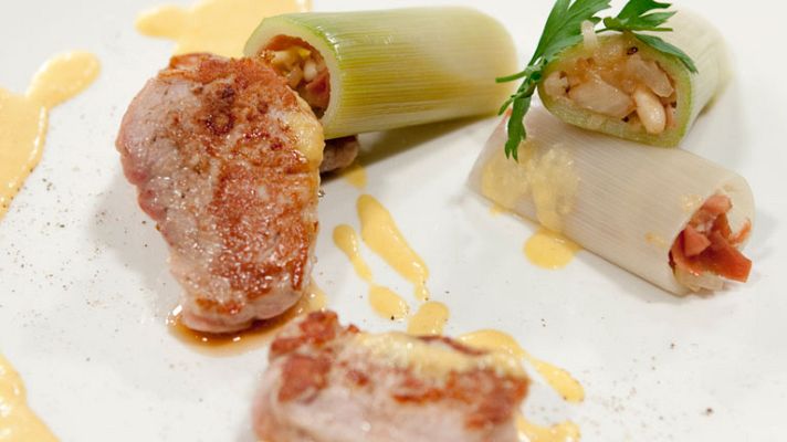 RTVE Cocina - Solomillo a la plancha con puerros