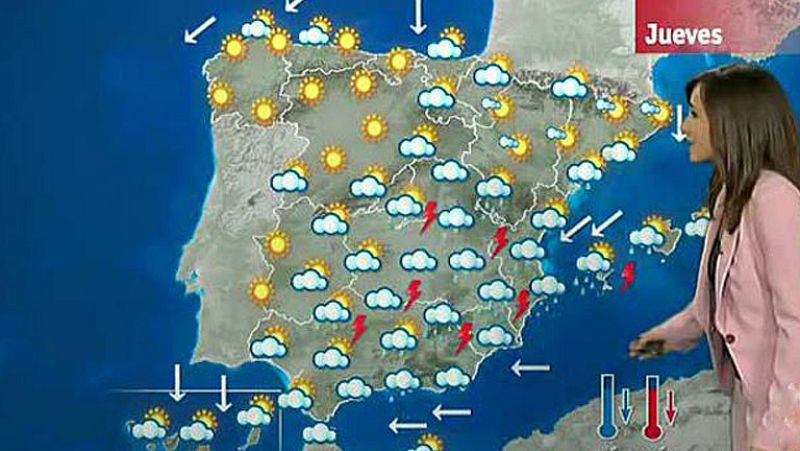 Siguen las tormentas y chubascos fuertes en la mitad sur peninsular