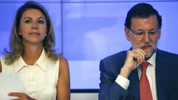 Telediario 1 - Reunión de Rajoy con el PP