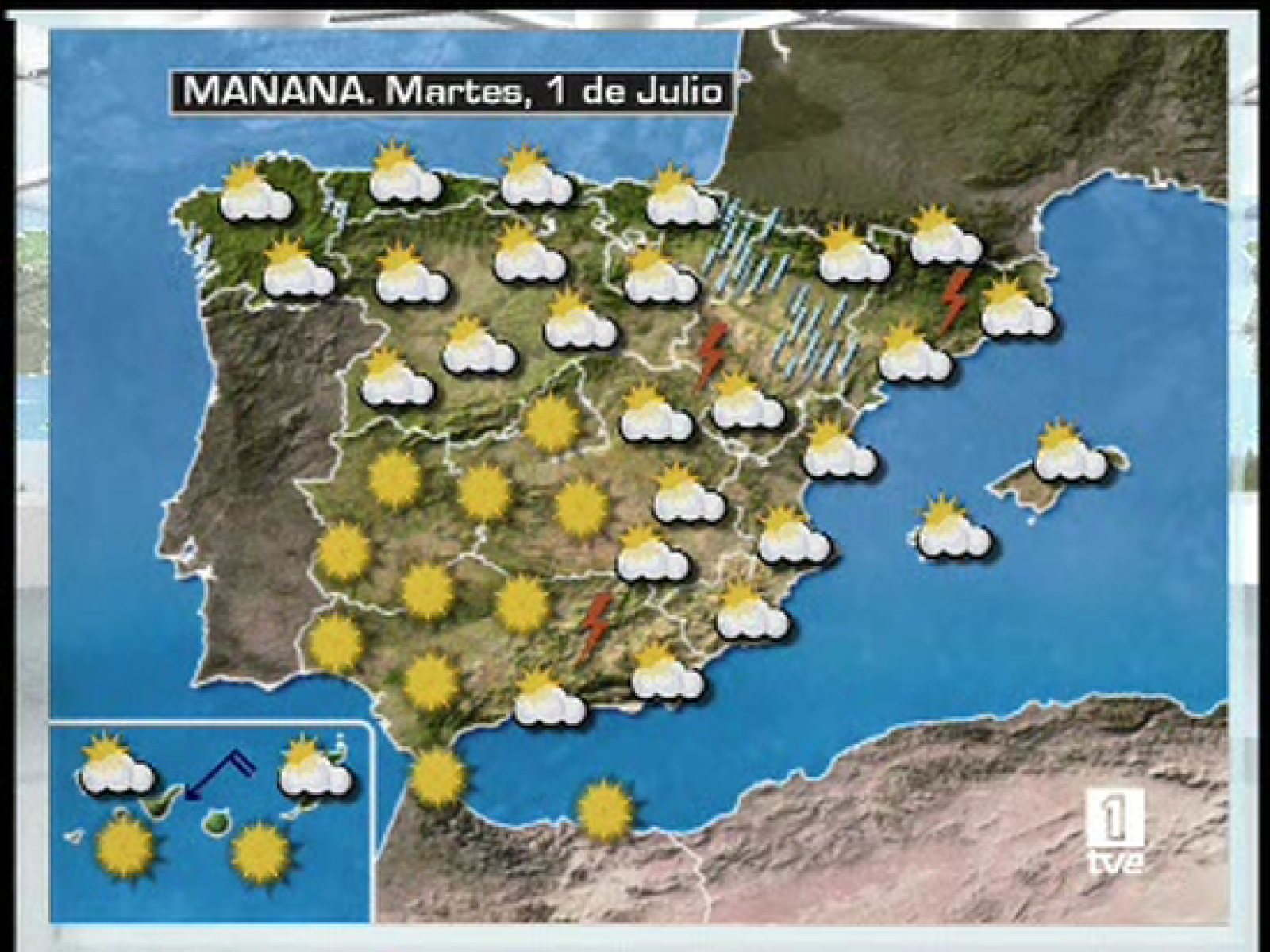 Cielos despejados y chubascos en el noroeste