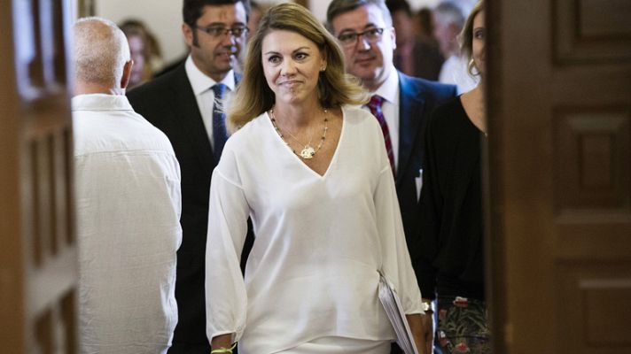 Telediario 1 - Cospedal responde al PSOE que no dimitirá