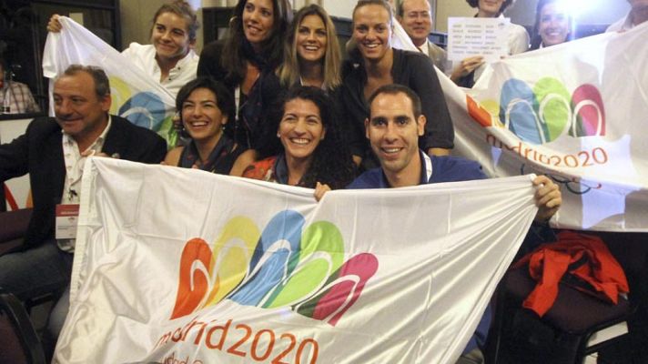 Telediario 1 - Así vivió la delegación española la presentación de Madrid 2020