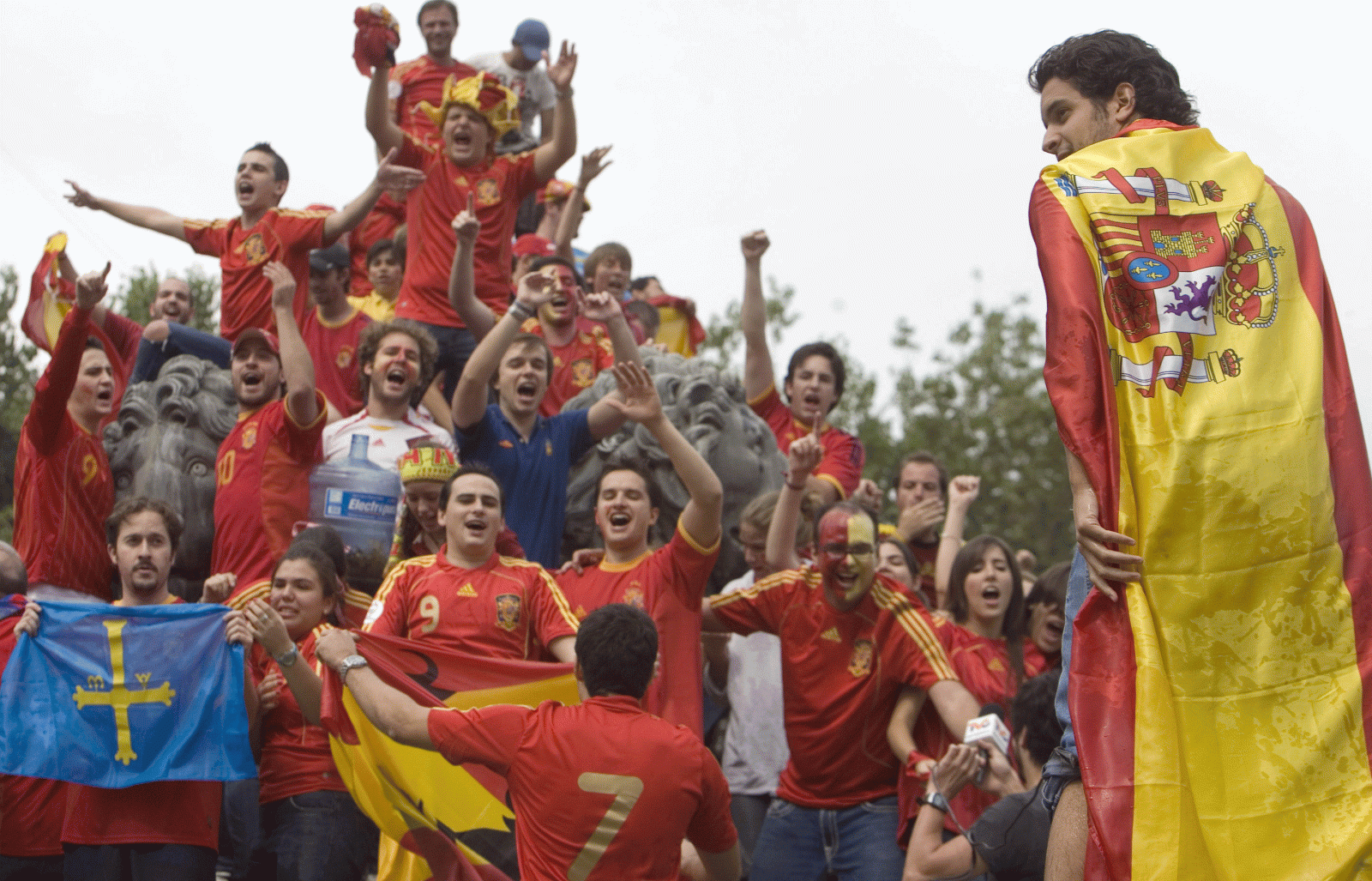 La Eurocopa se celebra en la plaza de Cibeles de México