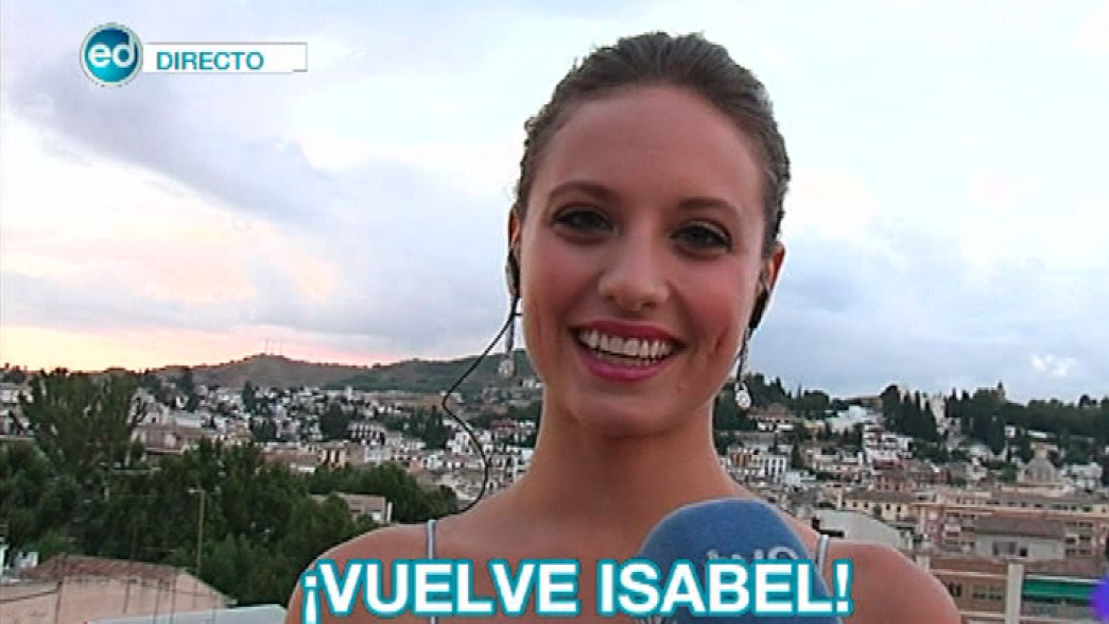 Michelle Jenner, en directo desde Granada, donde se estrena el primer capítulo de 'Isabel'