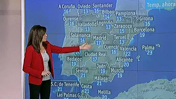 El tiempo - Chubascos y tormentas y ligero descenso de las temperaturas