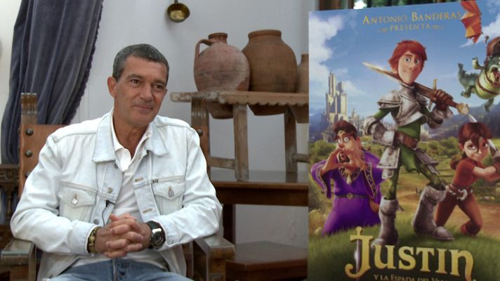 Telediario 1 - Antonio Banderas e Inma Cuesta presentan 'Justin y la espada del valor'