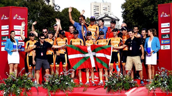 Vuelta ciclista a España - Euskaltel dice adiós desde lo alto del podio de la Vuelta