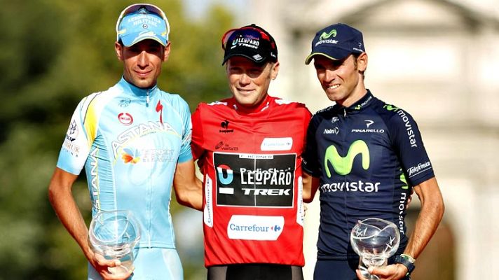 Vuelta ciclista a España - Nibali y Valverde escoltan a Horner en el podio final de la Vuelta