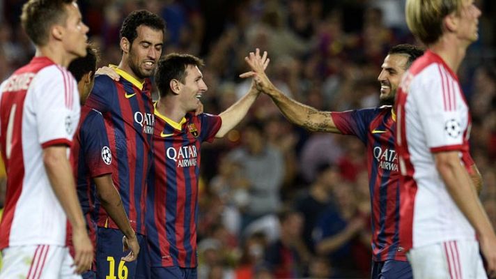 Champions League - Messi se va del partido con un ''hat-trick' (4-0)