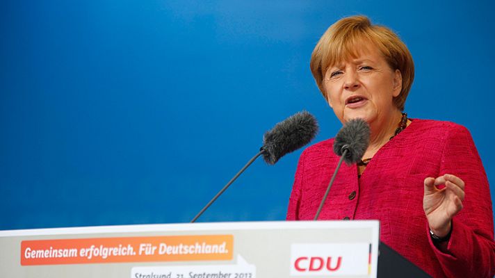 Telediario 1 - Merkel pide unidad de voto en las urnas
