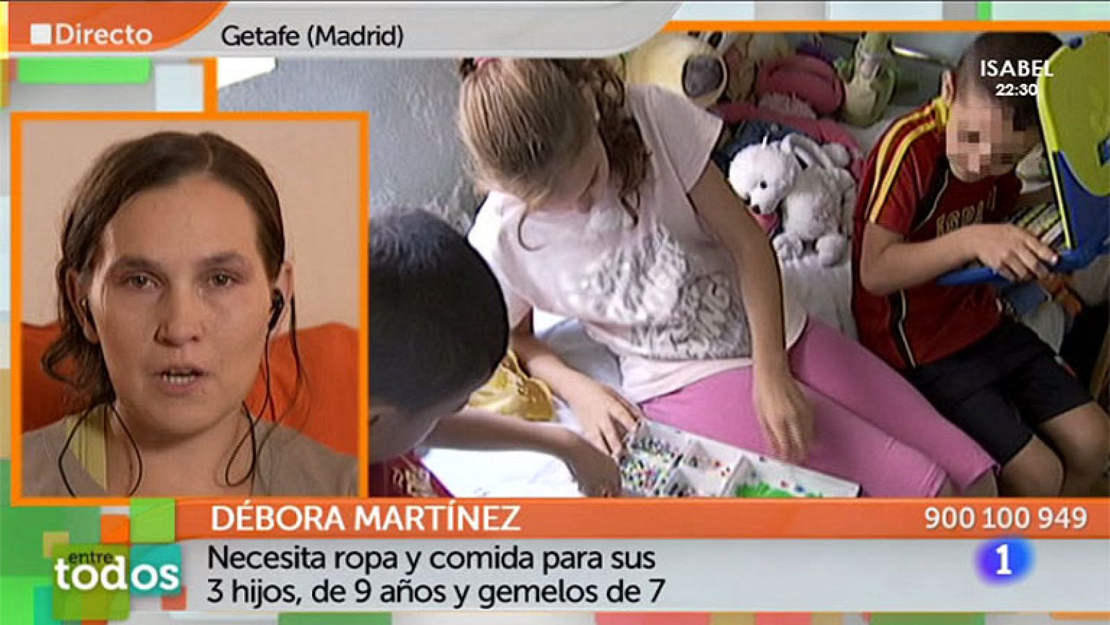 Entre Todos - Débora necesita ropa y comida para sus hijos