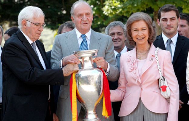 Eurocopa - La selección, con la Familia Real