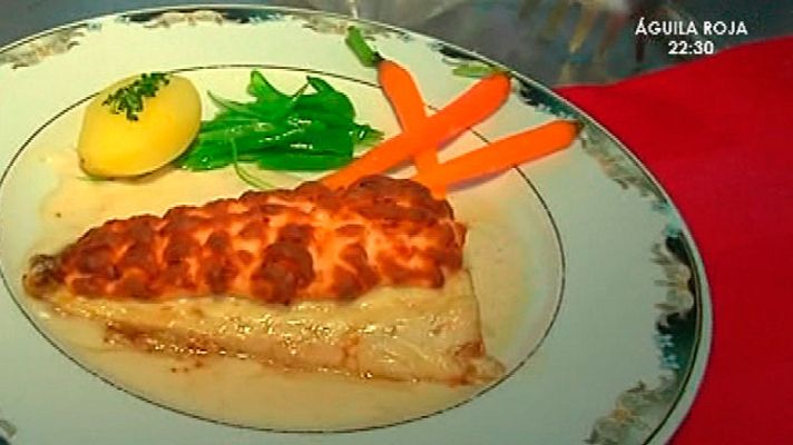 RTVE Cocina - Lubina gratinada con gambas y cava