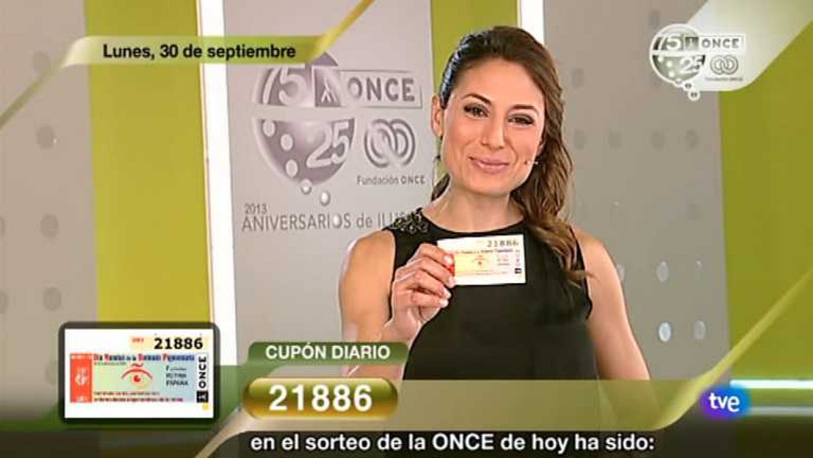 Sorteo ONCE - 30/09/13 - Ver ahora