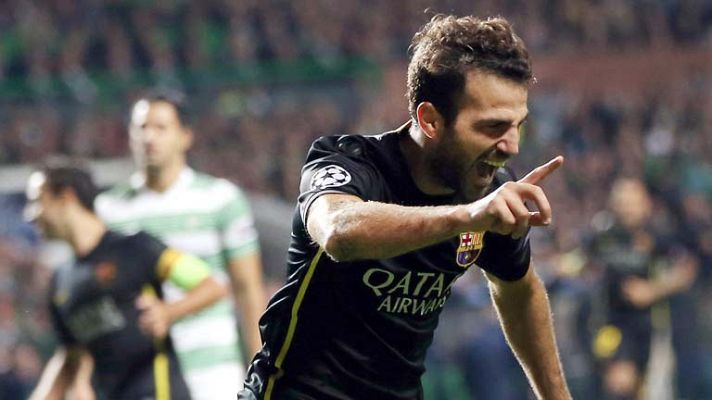 Champions League - Cesc Fábregas da la victoria al Barça de cabeza (0-1)