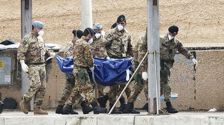 Telediario 1 - Naufragio en Lampedusa