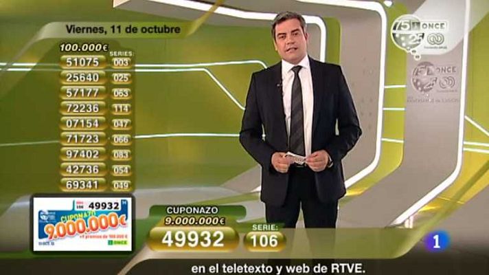 Sorteos ONCE - Sorteo ONCE - 11/10/13