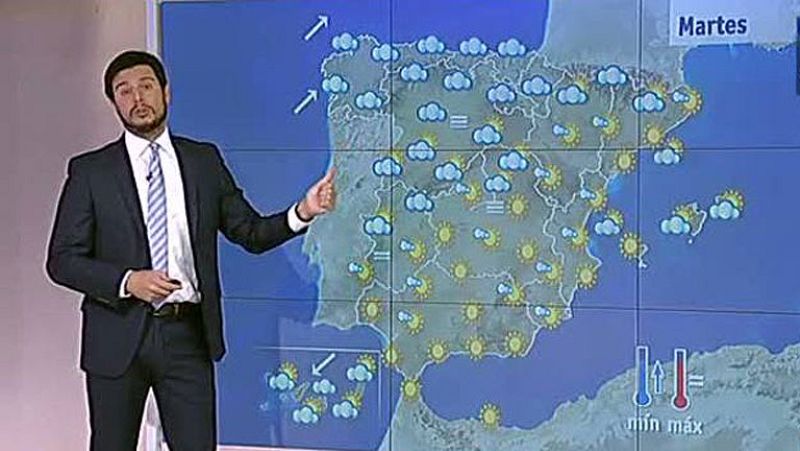 Lluvias en Galicia, Asturias y Castilla y León e intervalos nubosos en el resto del país