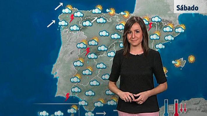 El tiempo - Descenso térmico y lluvia en el sur