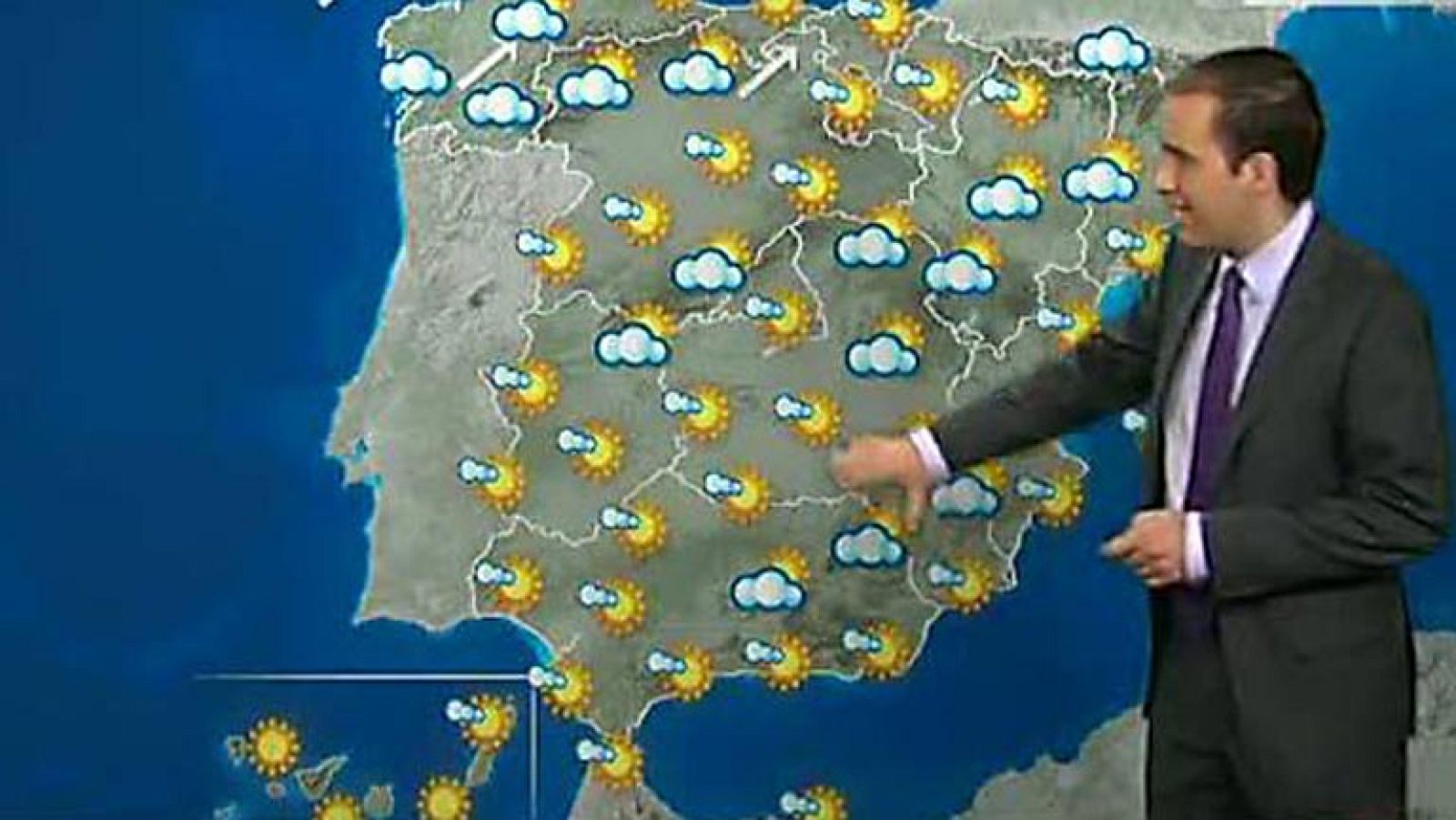 Nuboso en toda la Península, lluvias en Galicia y tormentas en los Pirineos