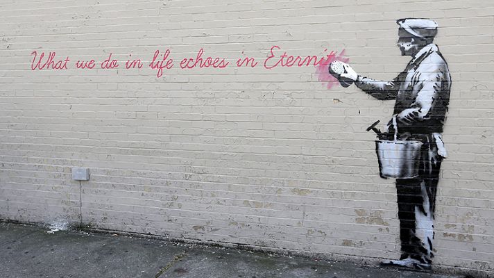 Informativo 24h - La policía busca al grafitero Banksy por vandalismo