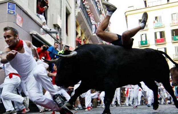 San Fermín - Tercer encierro muy emocionante