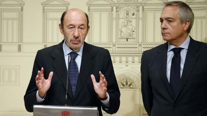 Telediario 1 - Rubalcaba en La Generalitat