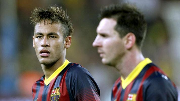 Telediario 1 - Neymar brilla en su primer clásico en España