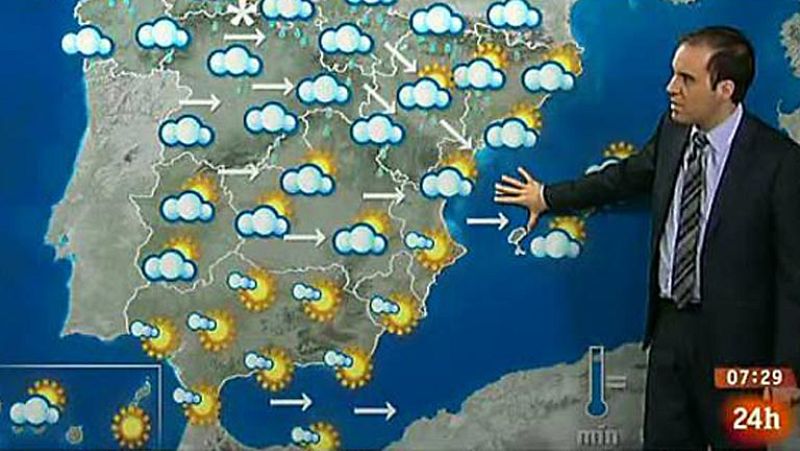 Lluvias localmente fuertes en Canarias y vientos fuertes en Galicia