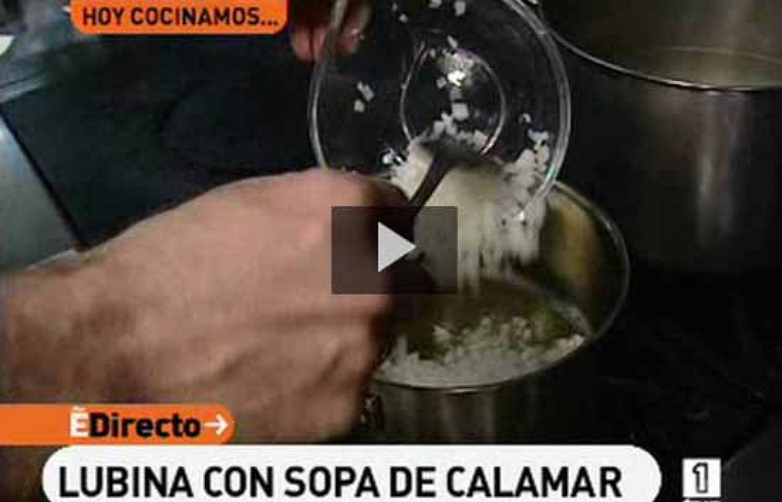 España Directo - Lubina con sopa de calamar - RTVE Cocina | Ver