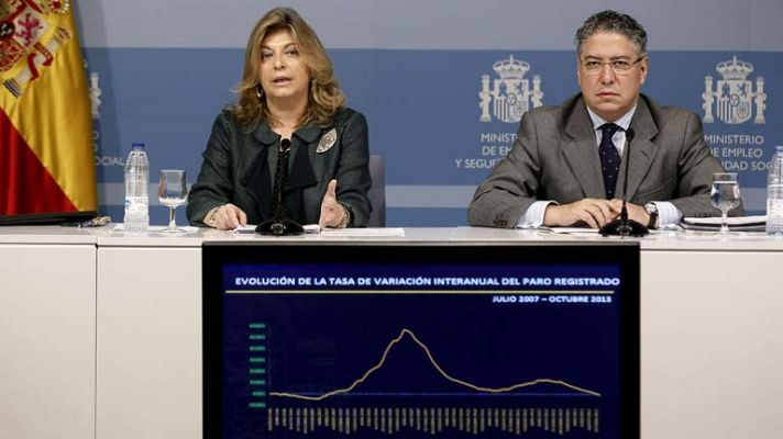 Telediario 1 - Sube el paro en octubre