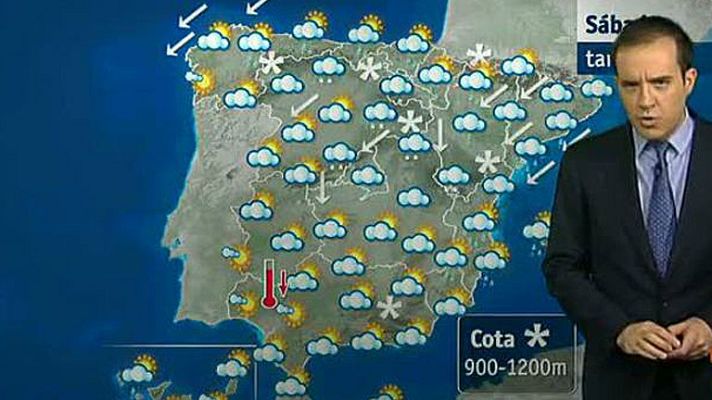 El tiempo - Lluvias fuertes y nevadas moderadas