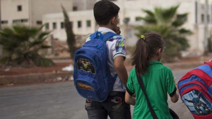 Telediario 1 - Hijos de mujeres maltratadas