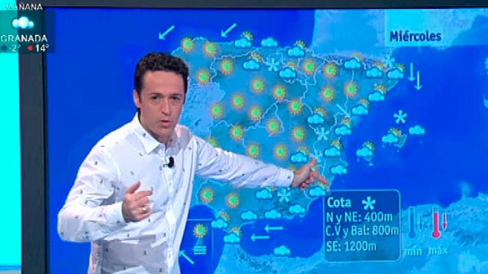 España Directo - El miércoles nevará en cotas bajas