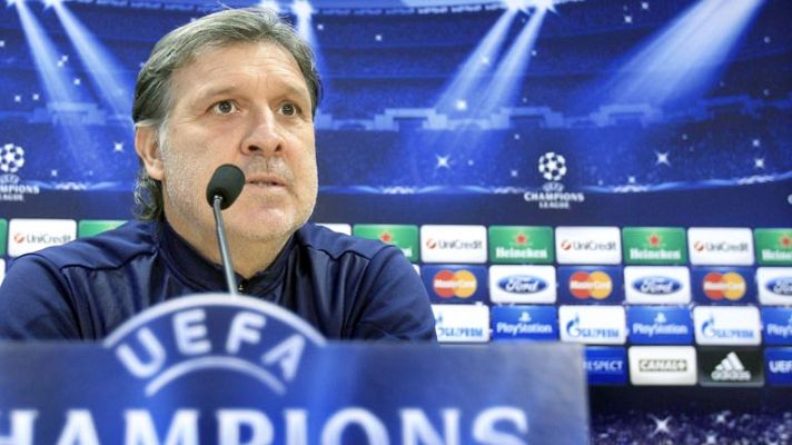 Champions League - Rueda de prensa de Sergio Busquets y Gerardo Martino