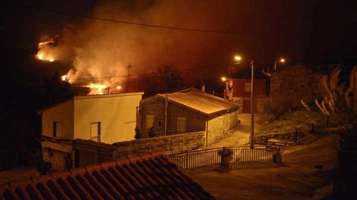 Telediario 1 - Incendios en Galicia