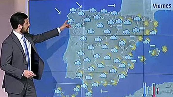 El tiempo - Nuboso y lluvias débiles en el norte y temperaturas con pocos cambios