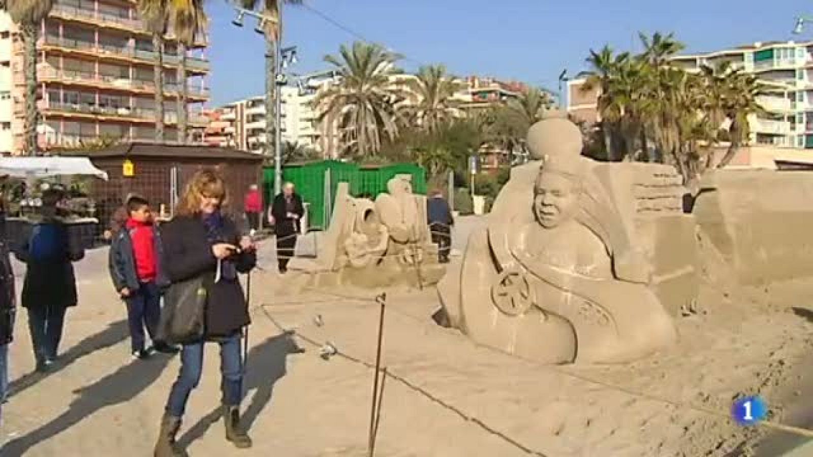El pessebre de sorra de La Pineda a Tarragona