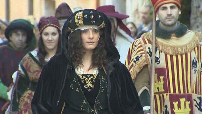 Telediario 1 - La reina Isabel en Segovia